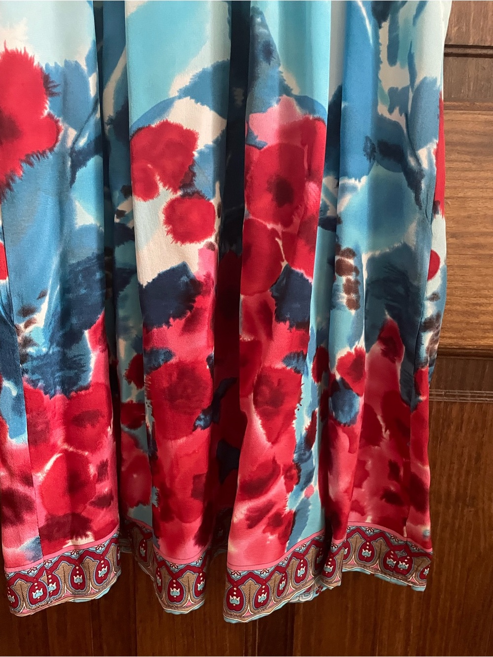 NEW PLENTY TRACY REESE VTG Y2K ANTHROPOLOGIE BOHO Silk Floral Mixed Print Dress - Picture 7 of 8